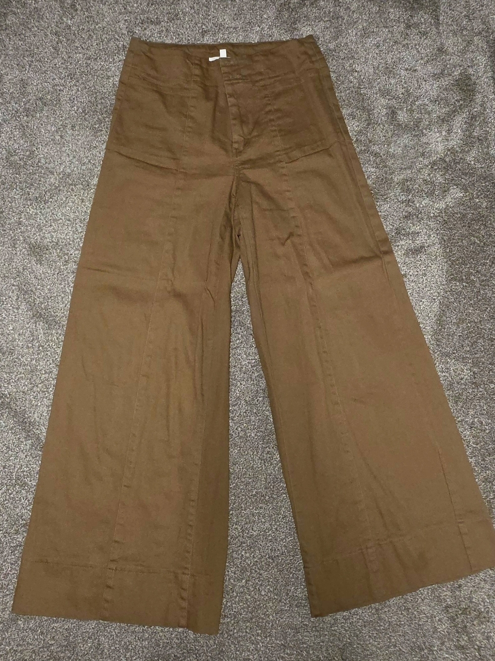 bohme Wide-Leg High-Rise Jeans in Brown